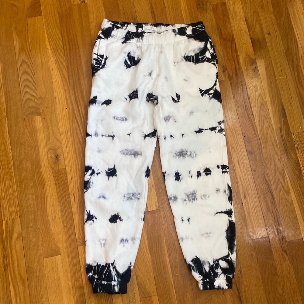 12th tribe black and grey tie dye joggers worn once